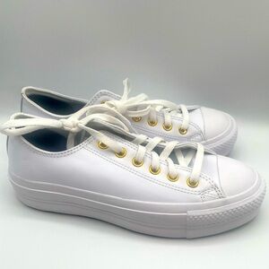 Converse All Star Lift Leather Platforms Custom M6 W8